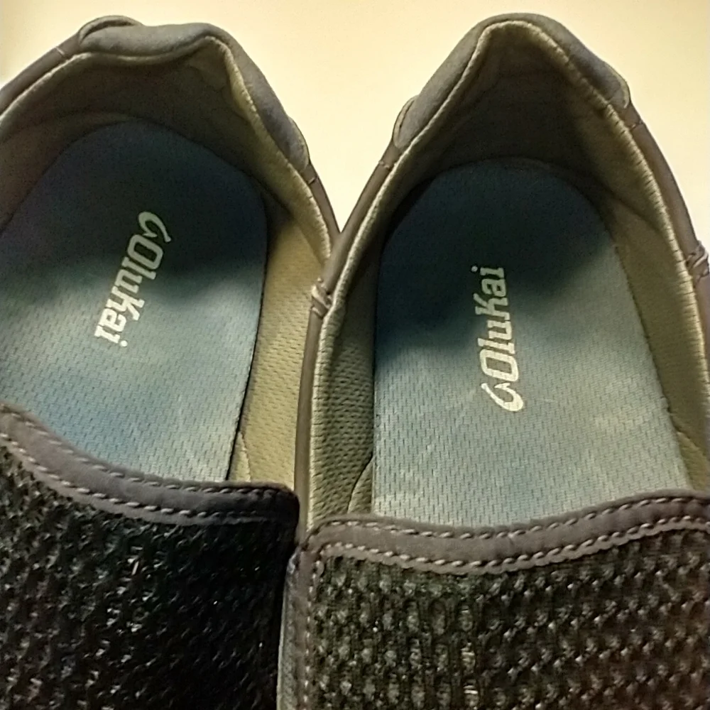 Olukai Lae'Ahi Blue Mesh Casual Slip On Loafers Shoes Men's sz 9